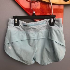 Baby Blue Lululemon Speed Shorts